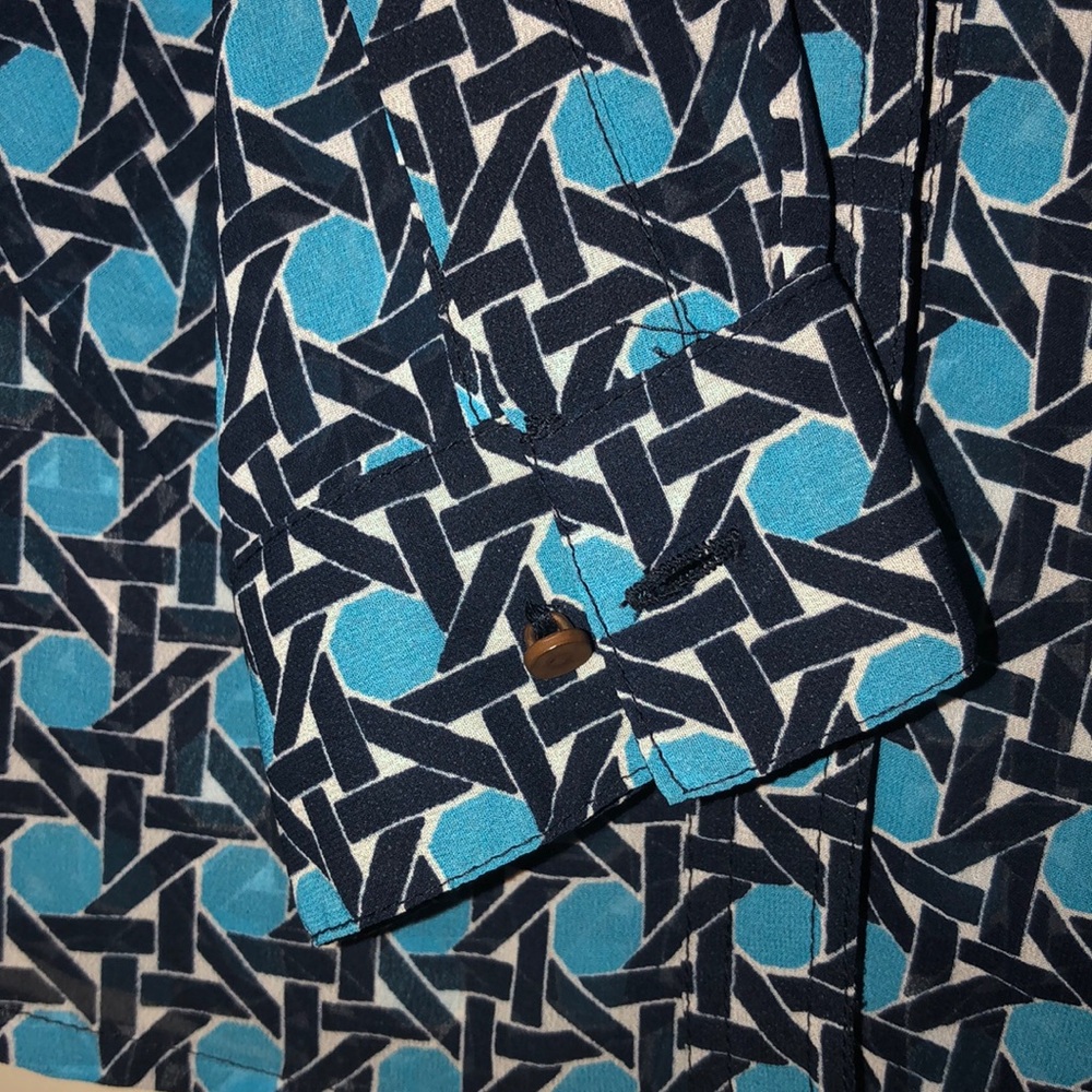 BR shirt symmetrical print brass buttons - Picture 4 of 7